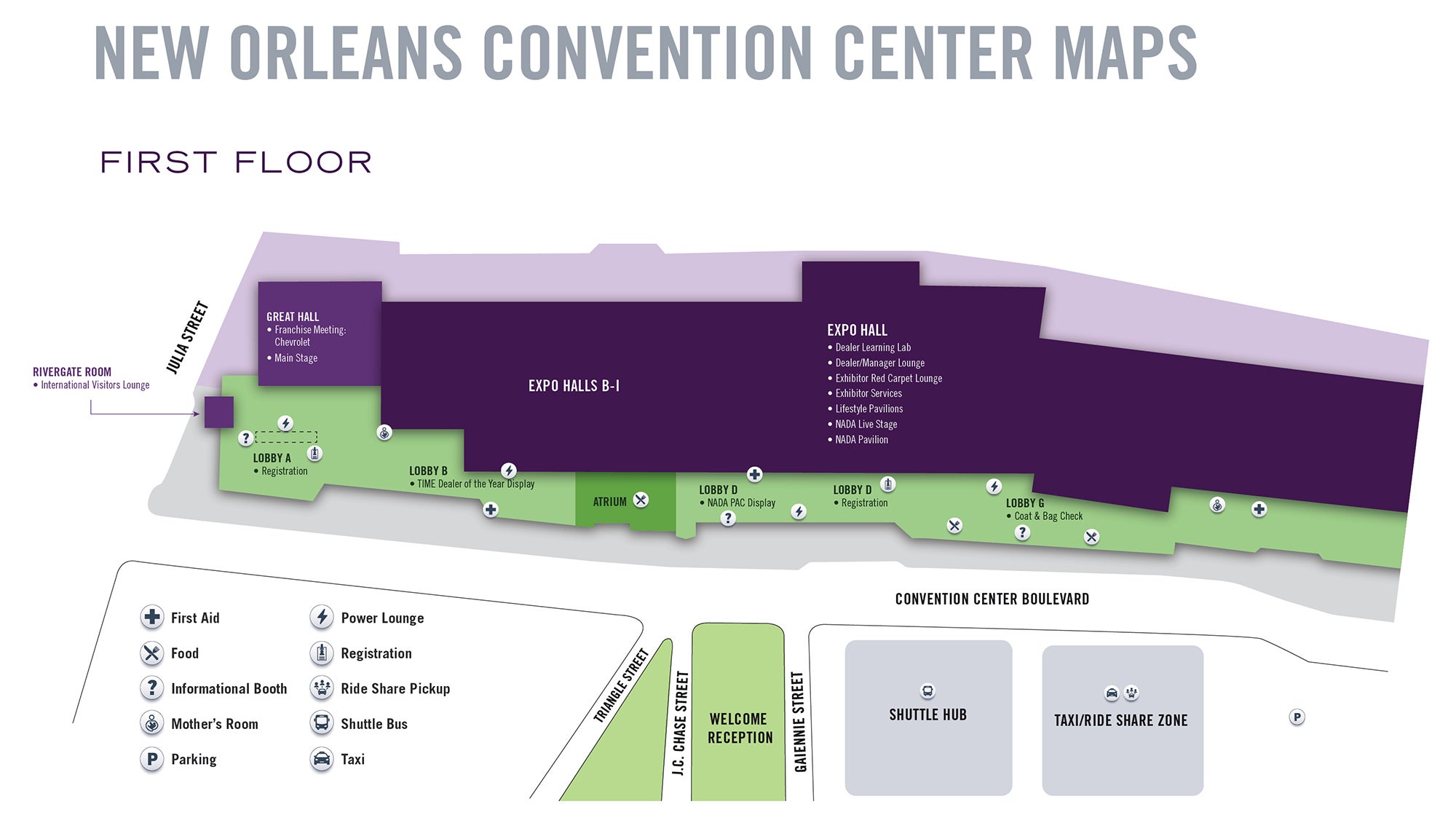 NADA Show 2025 New Orleans Convention Center Maps First Floor