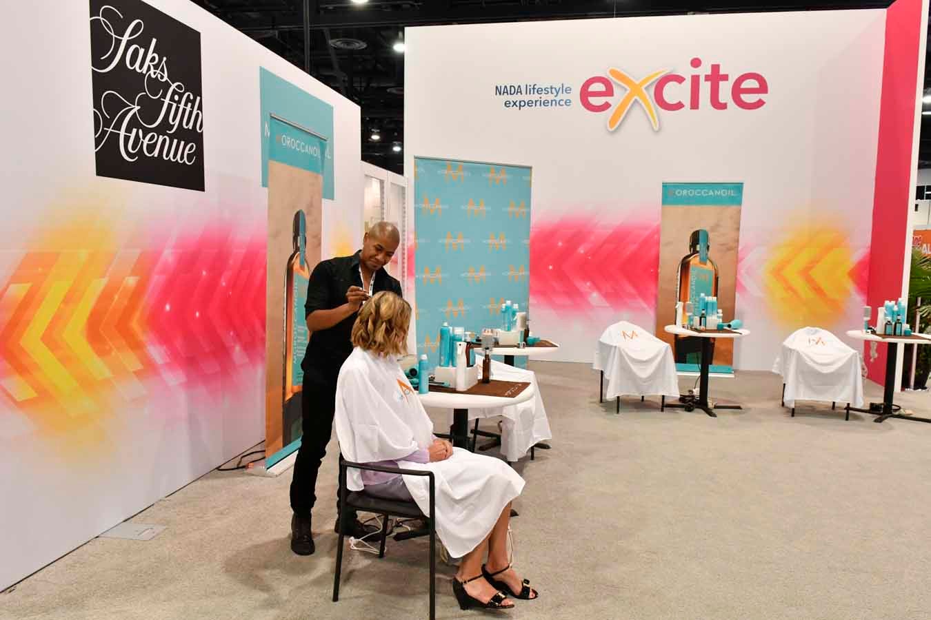 A haircut given during the Lifestyle Experience at NADA Show